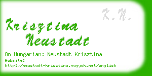 krisztina neustadt business card